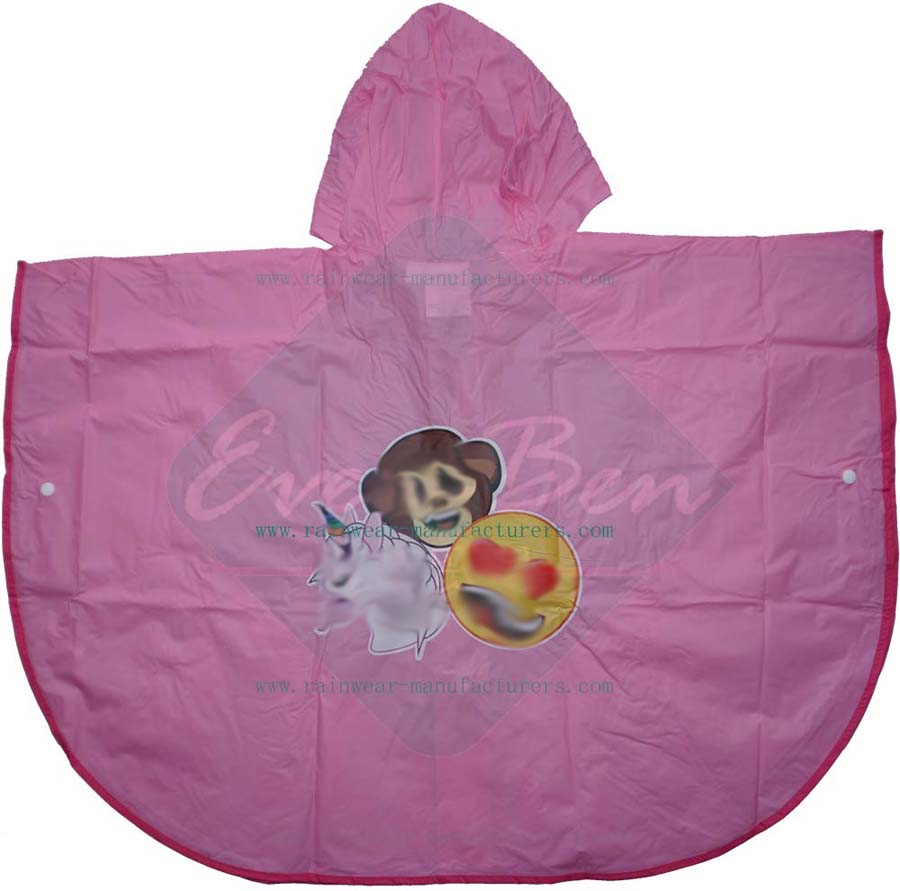 Pink Vinyl totes rain poncho manufactory